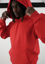 Lade das Bild in den Galerie-Viewer, "SMILE" FIRE RED HOODIE