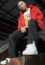 Lade das Bild in den Galerie-Viewer, &quot;SMILE&quot; FIRE RED ZIP HOODIE
